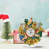(US Local)5D DIY Special Shape Diamond Painting Desk Ornament Handmade Clock Kit(Sunflower Rooster)