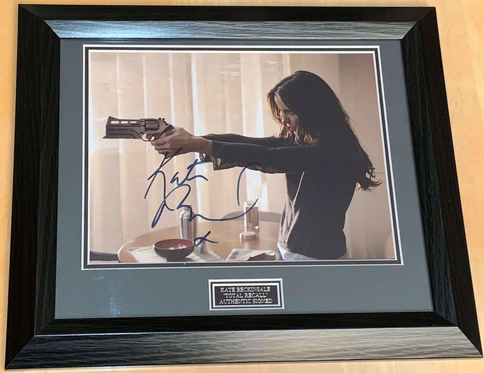 Kate Beckinsale 'Total Recall' Matted and Framed Autographed 8x10 Photo Poster painting with CoA