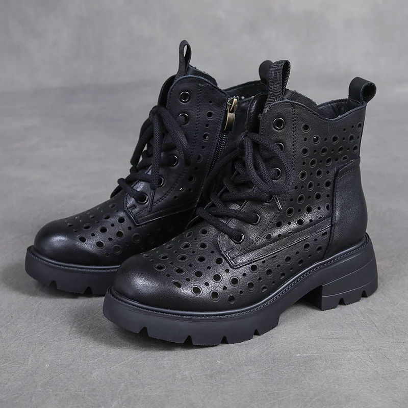 Yyvonne Layer Of Kraft Rubber Foam Bottom Single And Velvet Inner Leather Martin Boots Girl With A Hundred