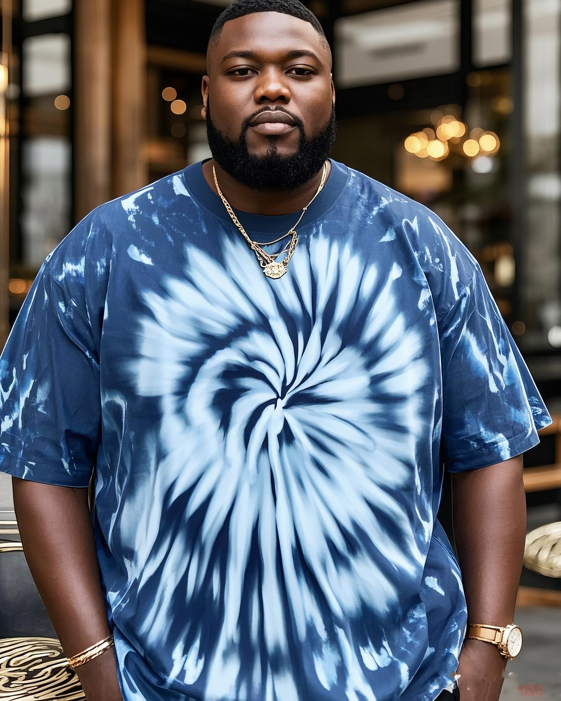 Big Shops Tie-Dye Print Top Tee
