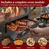 [US Local Warehouse] Hot Tent Stove with Chimney Pipe Portable Camp Stove with Oven Burning Fireplace for Outdoor Heating & Cooking Ice Fishing Hunting (Conventional)