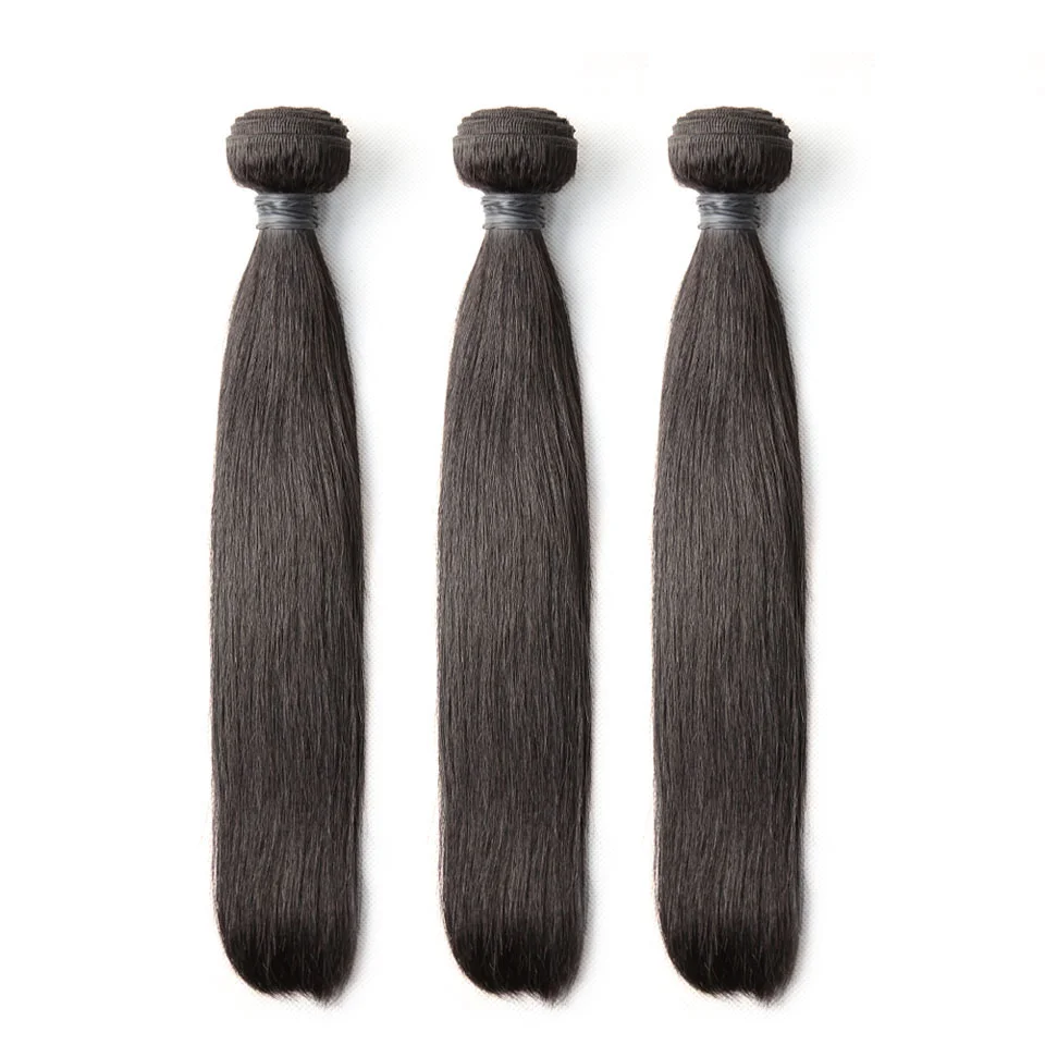 12A Hair Straight Human Hair 3 Bundles Natural Color Straight Hair Weave Unprocessed Hair