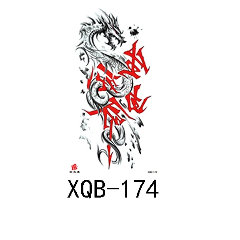 Small full arm waterproof tattoo stickers fierce wolf head animal arm lasting European and American tattoo stickers