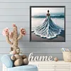 Beach Dress Girl-Paint by Numbers Acrylic Painting 40*40cm