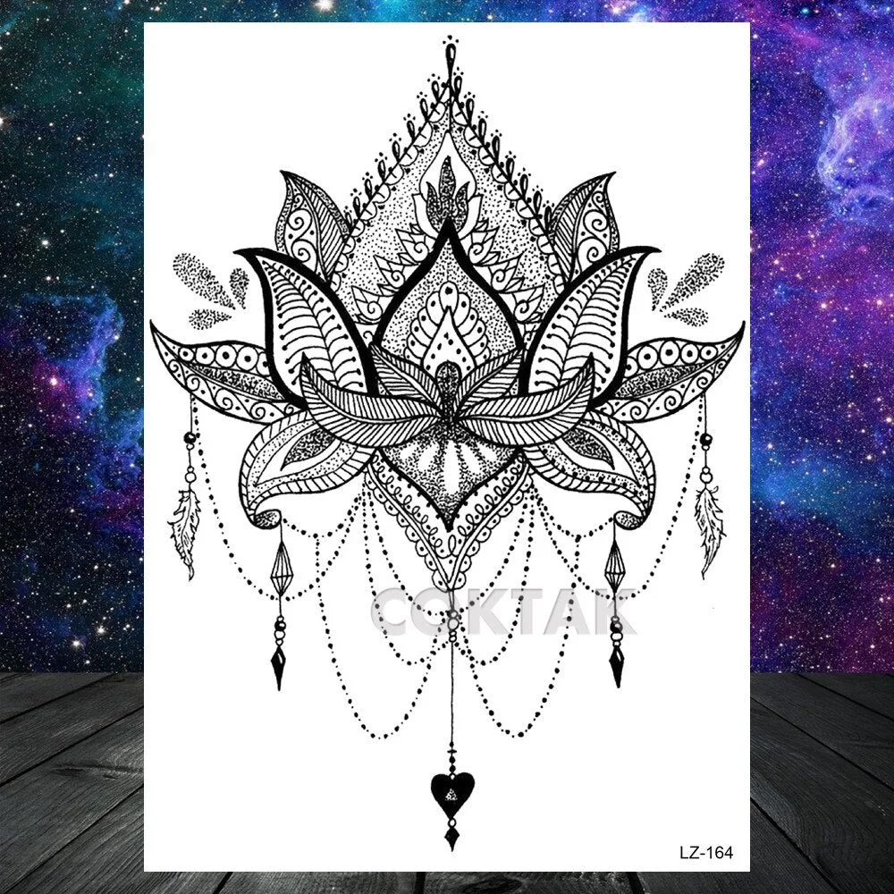 COKTAK Sexy Watercolor Lavender SweetPeas Flower Blossom Temporary Tattoos Sticker Fake Tattoo For Women Girl Art Daisy Tatoos