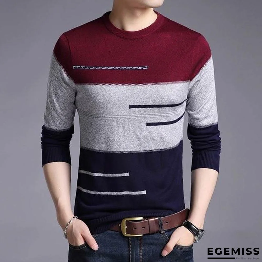 male pullover sweater men knitted jersey striped sweaters mens knitwear clothes tops | EGEMISS