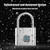 Smart Fingerprint Padlock Outdoor Waterproof Anti-Rust Anti-Theft Combination Lock Cabinet