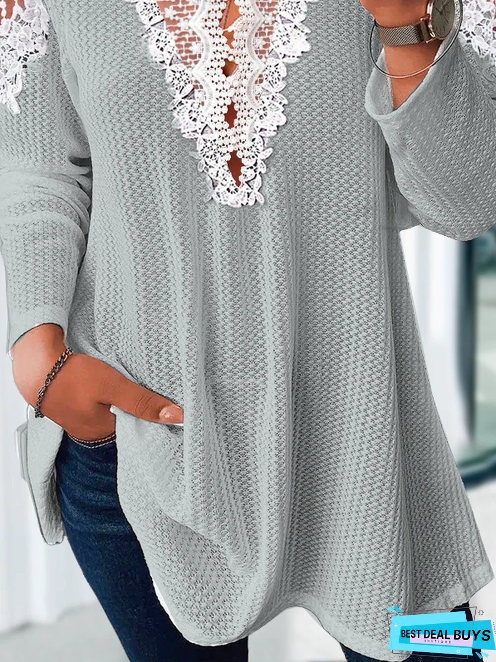 Split Joint Casual Plain T-Shirt