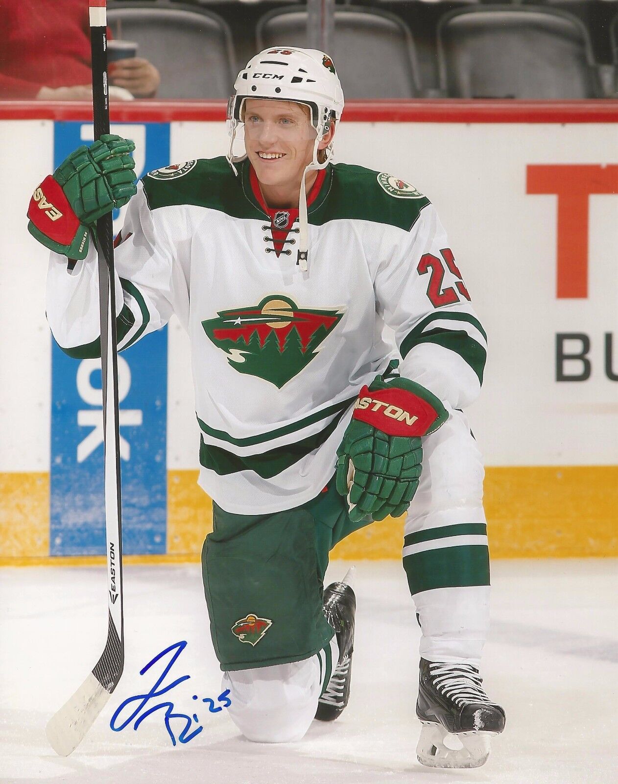 JONAS BRODIN SIGNED MINNESOTA WILD 8x10 Photo Poster painting #2 with COA