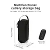 Camping Cookware Storage Bag Travel Tableware Pouch for Outdoor Picnic (Black)