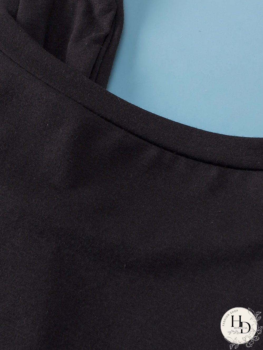 Black Plus Size Crop T-Shirt and Pleated Wide Leg Pants Set