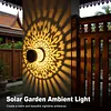 Solar Fence Lights Mandala Theme Waterproof Metal Solar Powered Deck Step Stair Lights for Garden Post Patio Decor Gifts for Women Mom