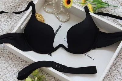 Billionm Hot Sexy Cross Halter-Neck Women 1/2 cup Deep U Bra One-Piece Seamless Solid Underwear Invisible Bra brief sets