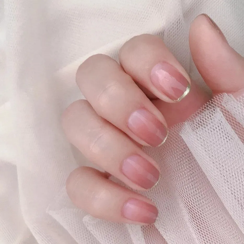 24pcs French False Nails Hit Color Nail Tips With Glue Press On Nail Manicure Tools Full cover Flat Fake Nail Art Decoration-Nail Inspo