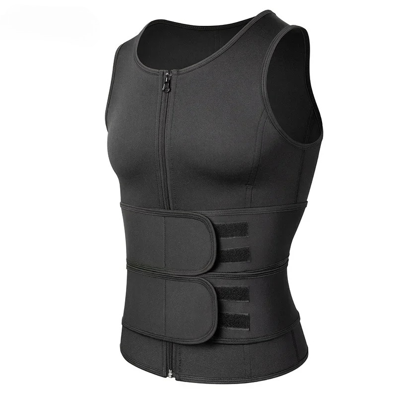 Likron Watches Likron Mens Neoprene Sauna Vest with Adjustable Waist Trainer Belt - Compression Tank Top for Weight Loss a...