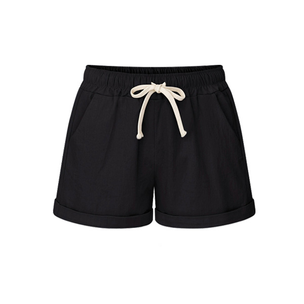 Women's Solid Color Casual Cotton Linen Shorts Pants
