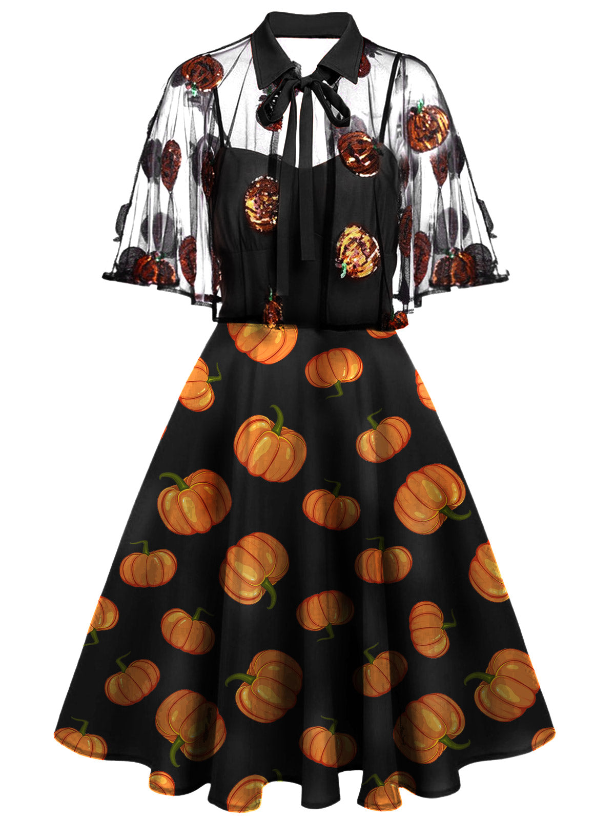 Pumpkin Spice Rust Short Sleeve Swing Dress main image 1