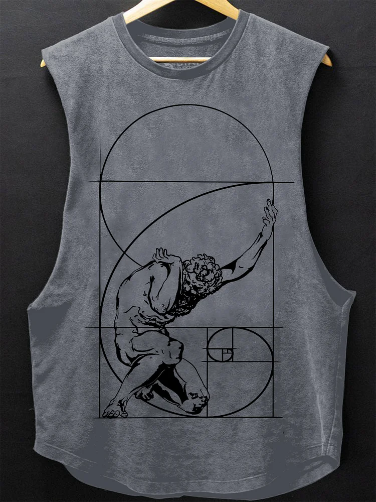 Men's Atlas Greek Mythology Print Cotton Tank Top
