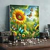Framed Diamond Painting - Full Round Drill - Sunflower (25x25cm)