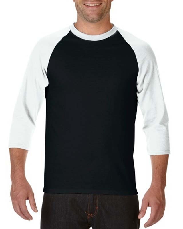 Spring Men O-Neck Cotton 3/4 Sleeve T-shirt Casual T shirt Raglan Jersey Shirt Hot