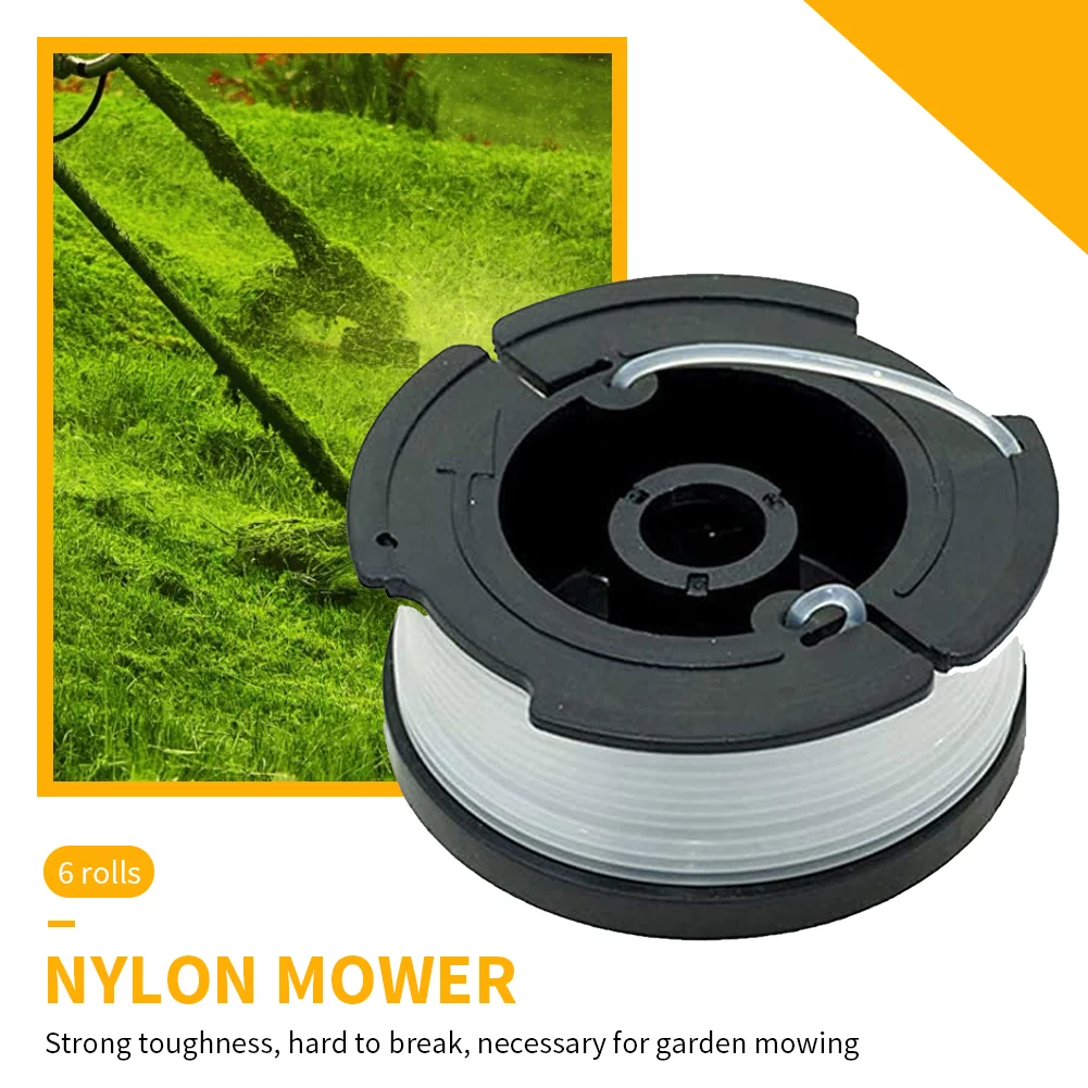 6 Rolls 30ft Replacement Spools Trimmer Line String AF-100 for Black Decker
