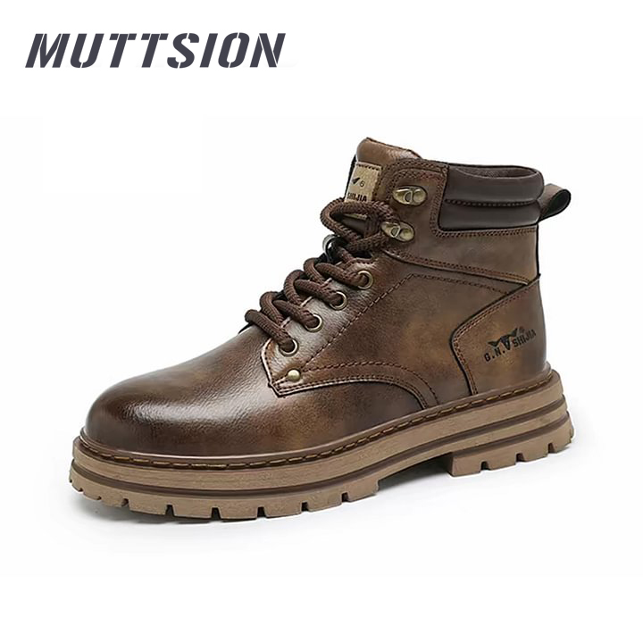MUTTSION British Style High Top Leather Outdoor Vintage Tack Boots MUTTSION.COM MUTTSION