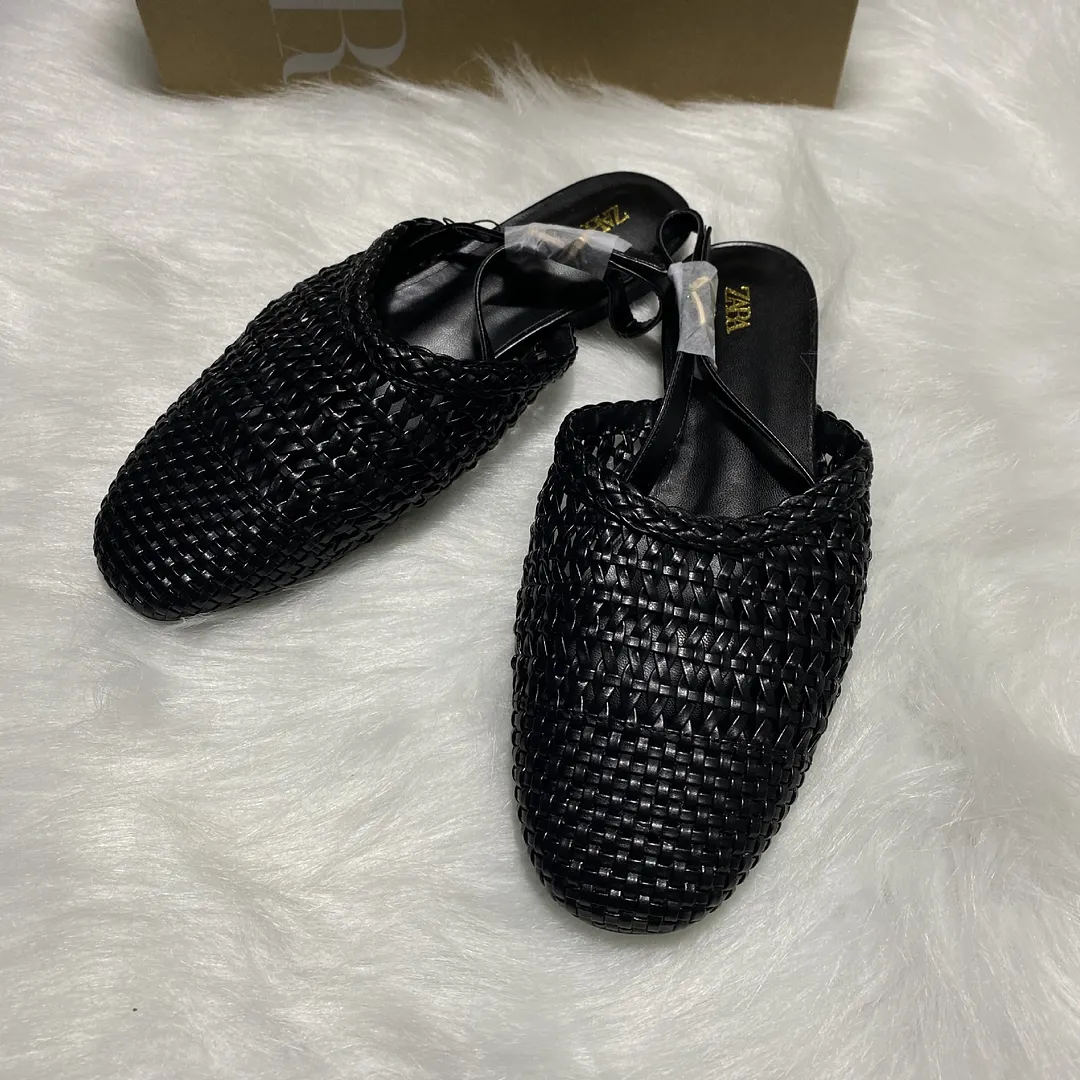 Breakj Breakj Home 2025 New Niche Light Luxury 2025 Women's Shoes Summer Cool Slippers Outside Wearing Retro Leather Shoes