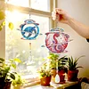 2pcs DIY Diamond Painting Seahorse Turtle Wind Chimes Crystal Window Suncatcher Craft Set Birthday Gifts Home Garden Decor