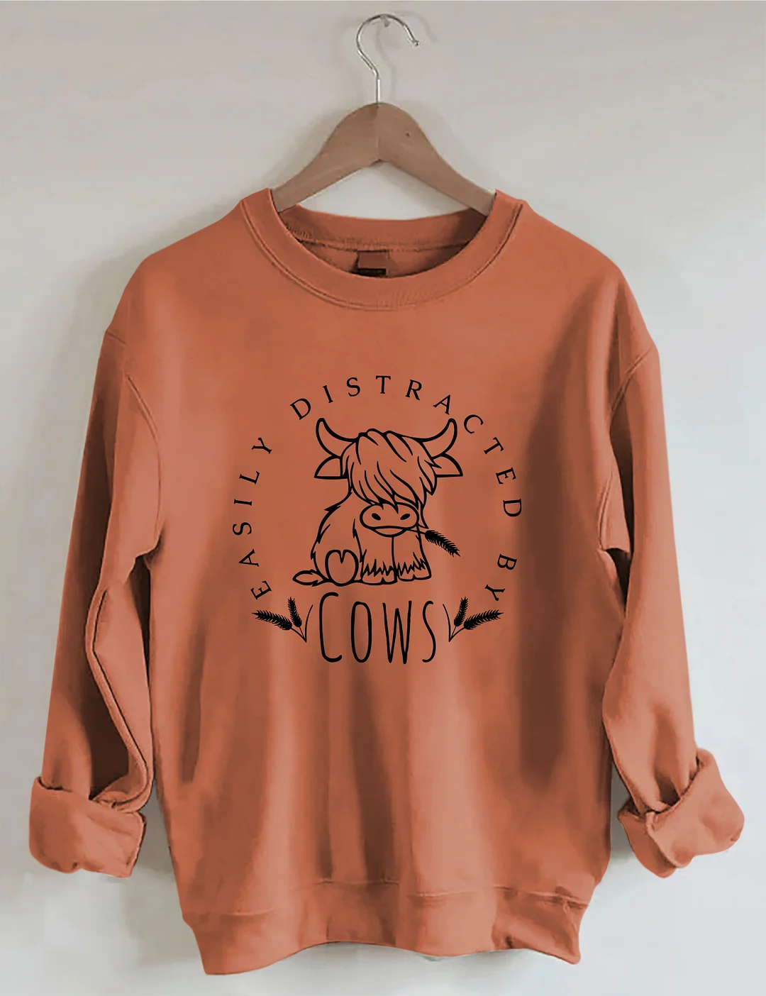 Easily Distracted By Cows Sweatshirt