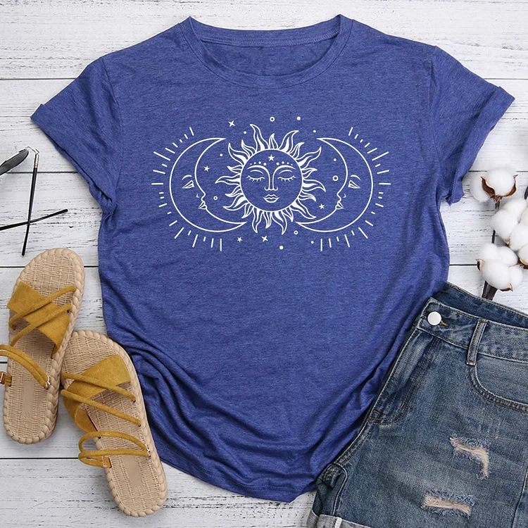 Crescent magic moon  Sun and moon T-shirt Tee -05328