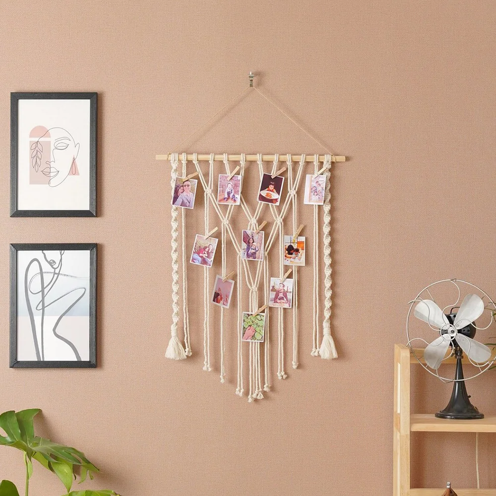 Athvotar Athvotar Style Hand Woven Tapestry Photo Clip Room Decorated Wall Pendant Photo Clip