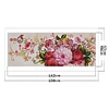 (US Only)Full Embroidery Cotton Thread 11CT 3 Strands Peony Flower Printed Cross Stitch