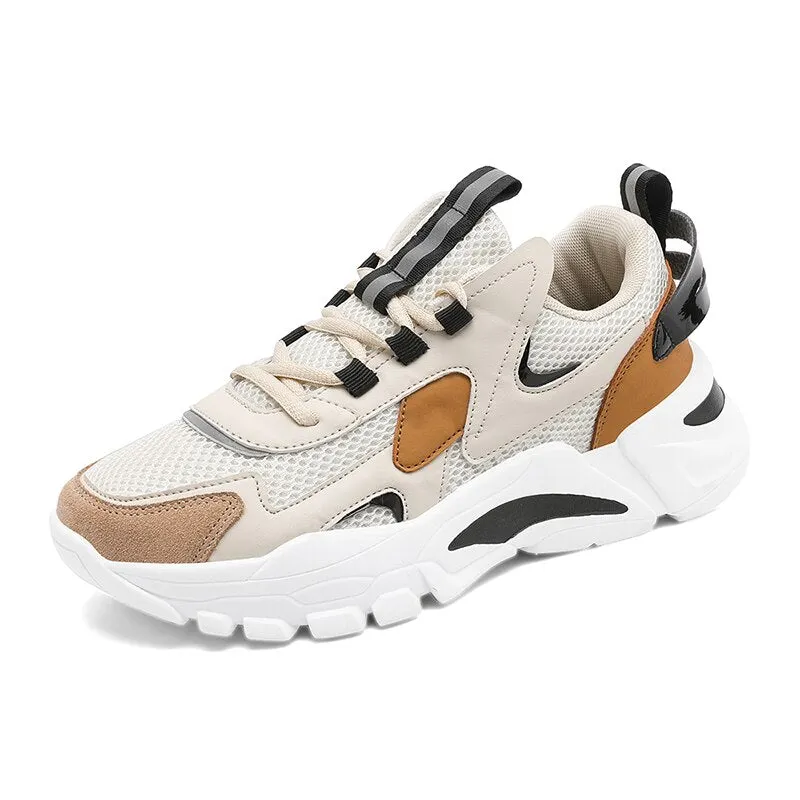 2022 Spring New Men Casual Shoes Outside Quality Lace-up Sneakers Soft Comfort Walking Zapatillas Hombre Fashion Mesh Breathable