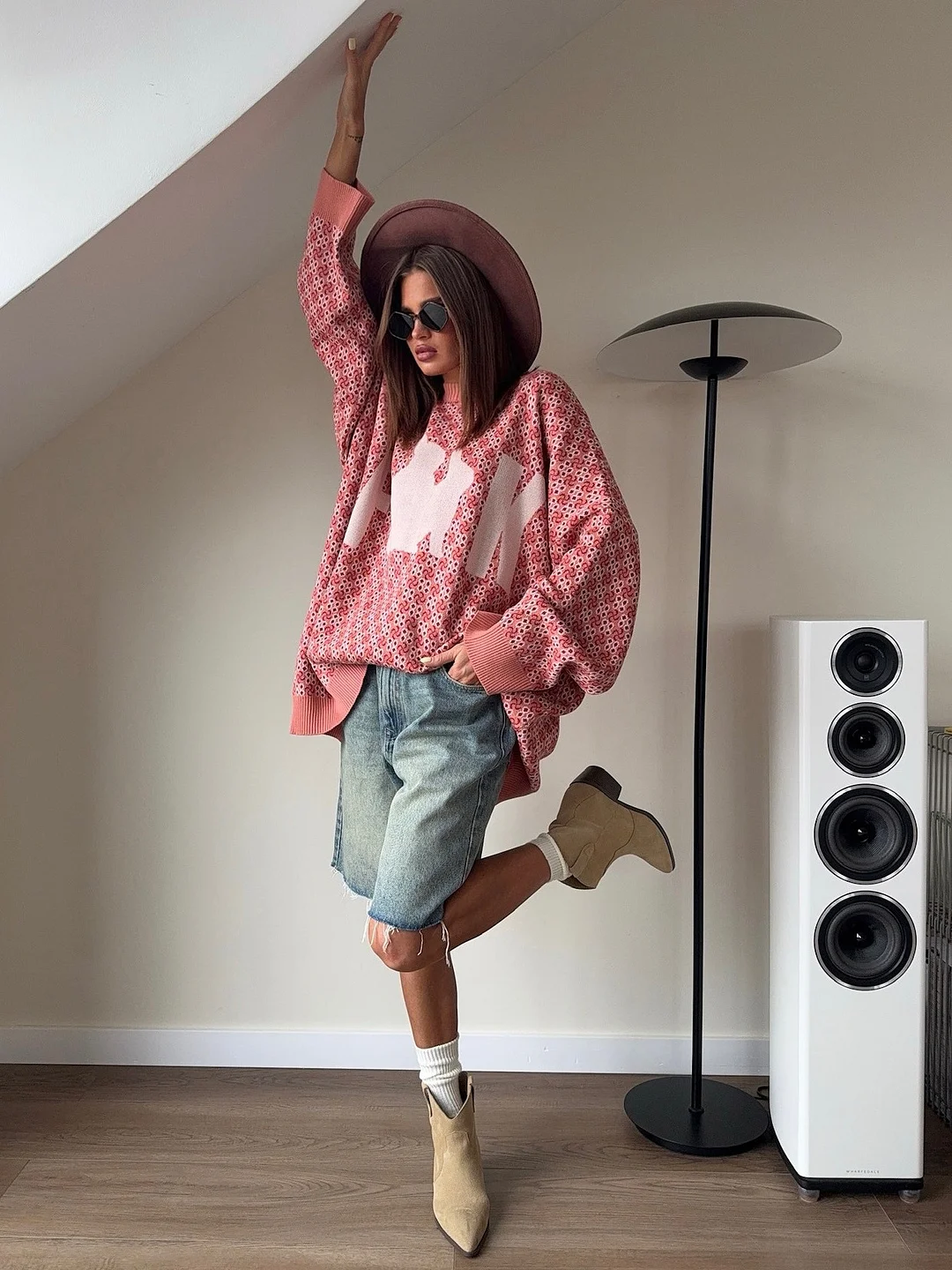 Athvotar Athvotar Trend Design Knitted Bunny Sweater Spring And Autumn Lazy Wind Loose Leisure Women