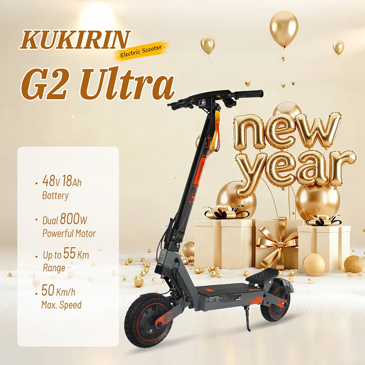 KUKIRIN G2 Ultra Electric Scooter | Dual 800W Powerful Motor | 48V 18Ah Battery