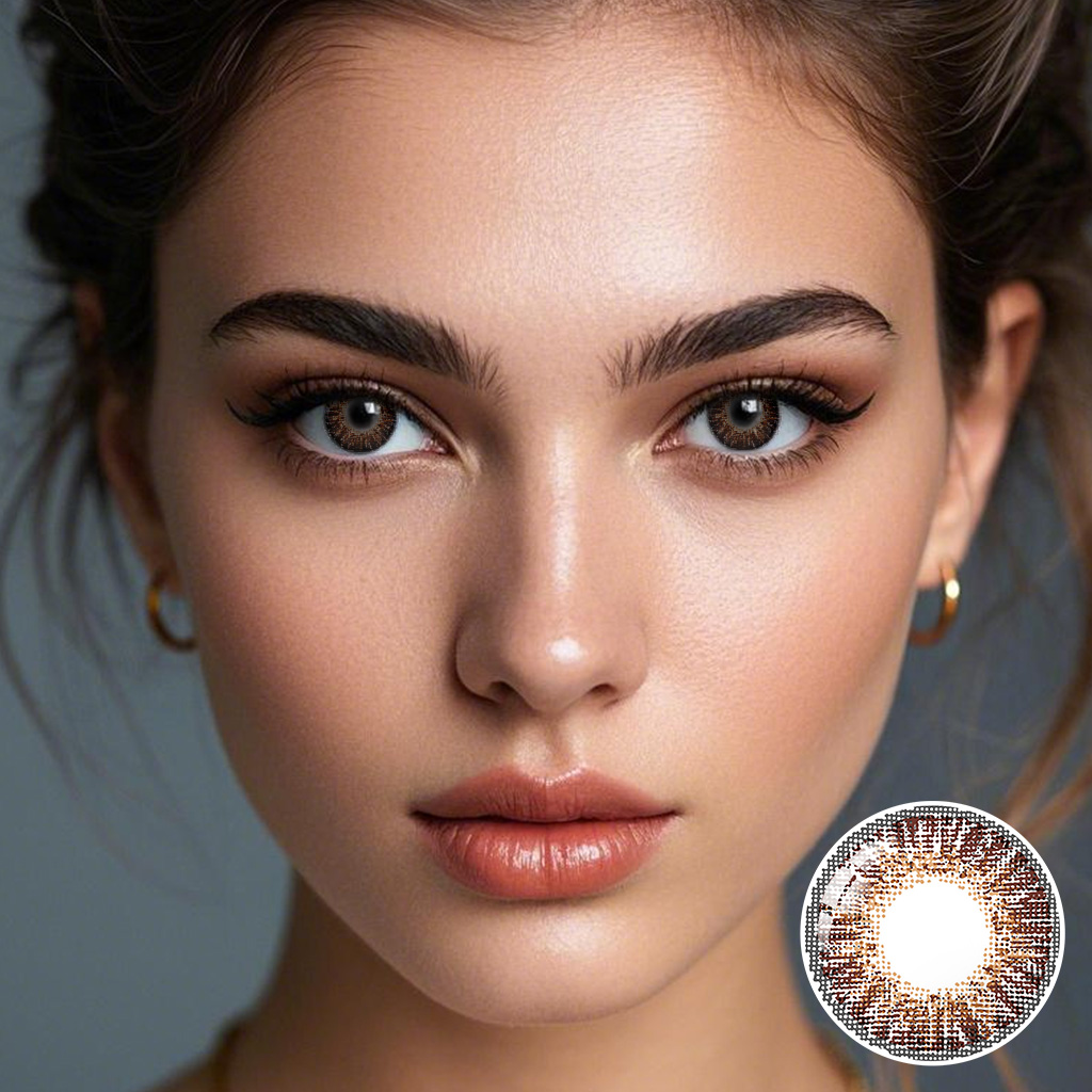 3 Tone BROWN Colored Contact Lenses