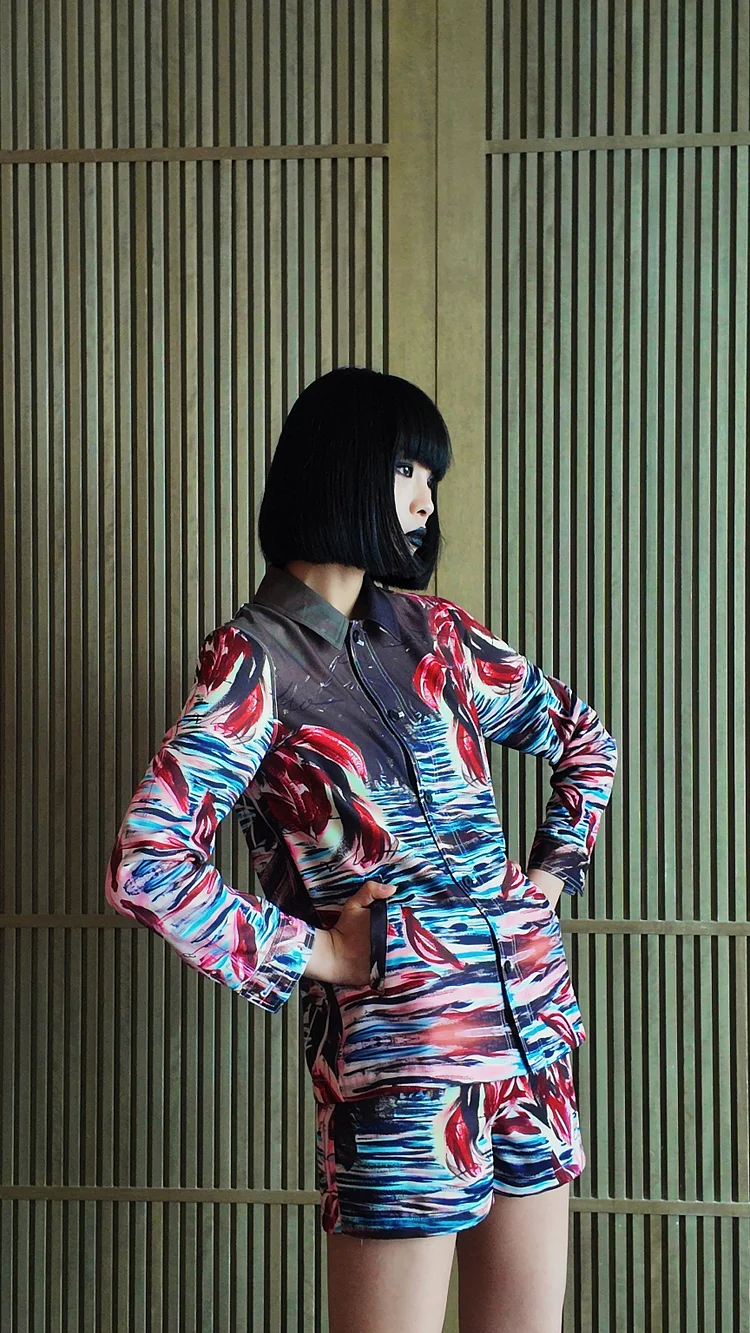 NIGEL NOLAN Button Up Jacket - 8 Recycled Water Bottles - Wine