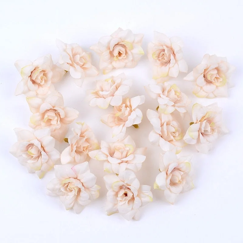 Cifeeo 20 pieces of artificial flower head high quality DIY fake flowers wedding party home living room dining table garden decorations