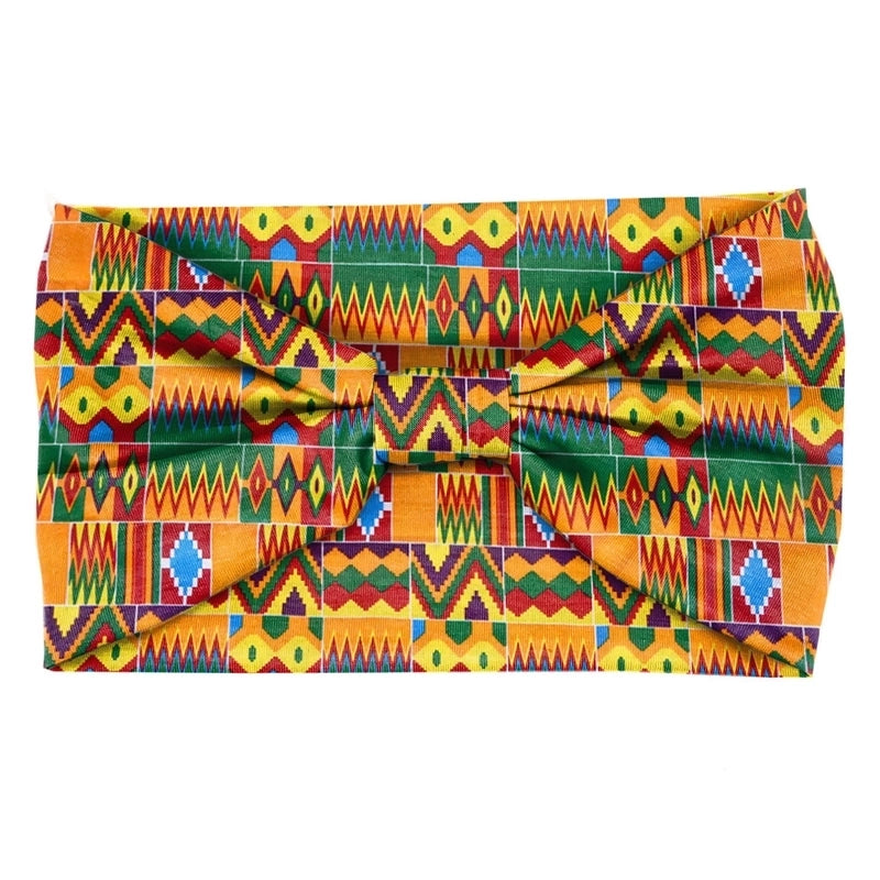 Women’s Hair Band African Print Pattern Wide Edge Elastic Knot Sports Yoga Headband Women’s Headwear Hair Accessories