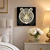 DIY Pearl Painting Tiger for Home Wall Decor with Frame(30x30cm)