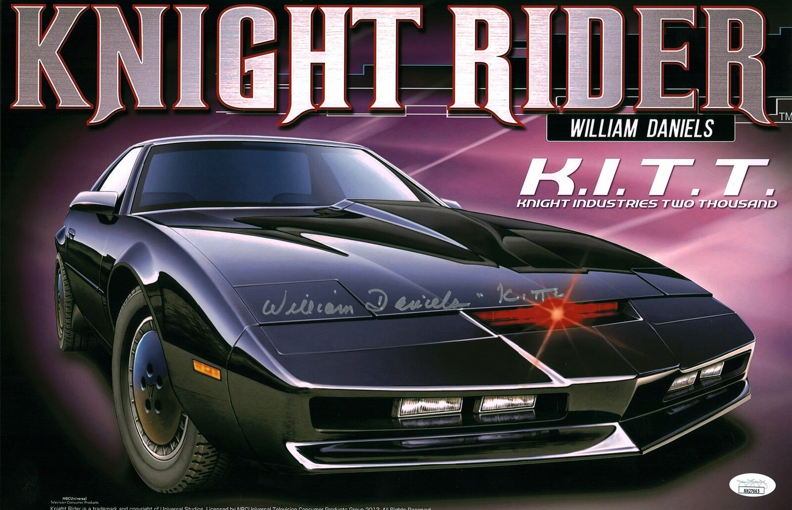 William Daniels KITT Knight Rider 11x17 Photo Poster painting Poster Signed Autograph JSA COA