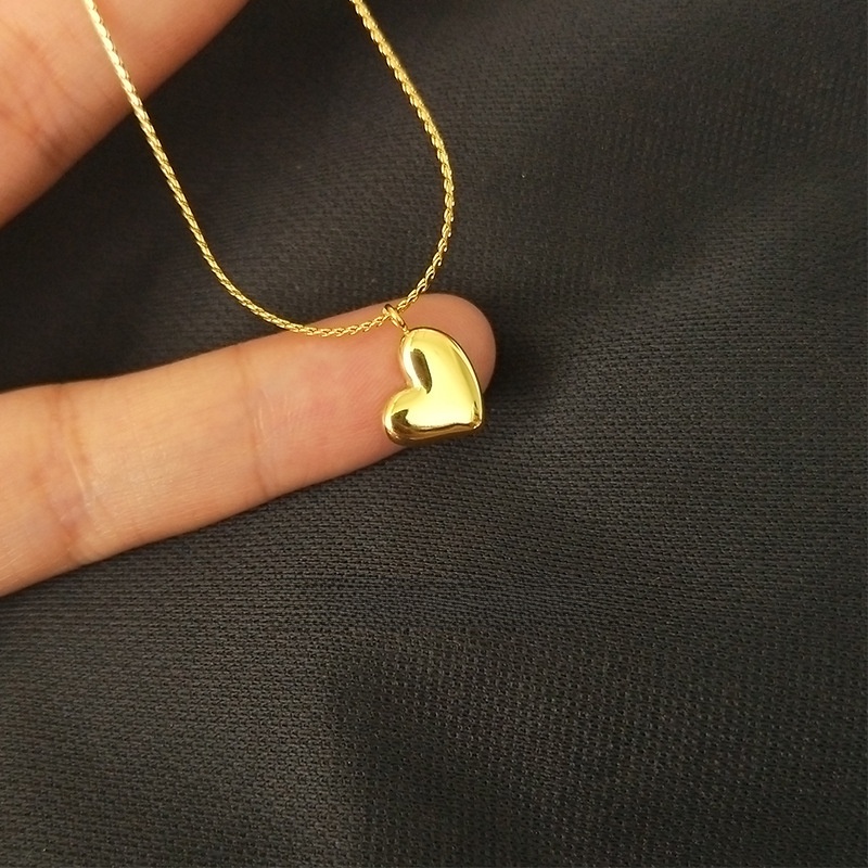 Heart Twisted Titanium Steel Electroplating Necklaces