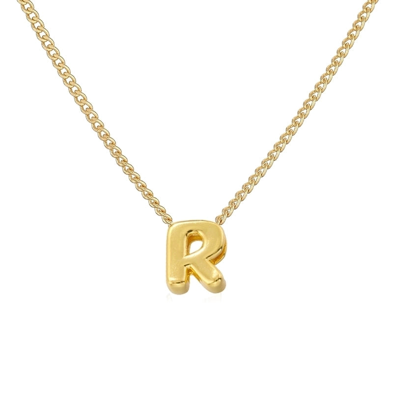 Copper 18K Gold Plated Letter Necklace