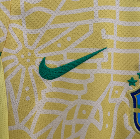 2024 Brazil Home Kids Kit Football jersey Thai Quality