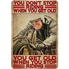 Old Man Motorcycle - Vintage Metal Signs(8*12Inch) - Vehicle