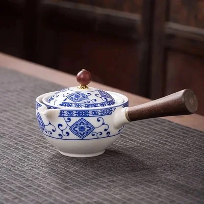 Ceramic Teapot With Wooden Handle