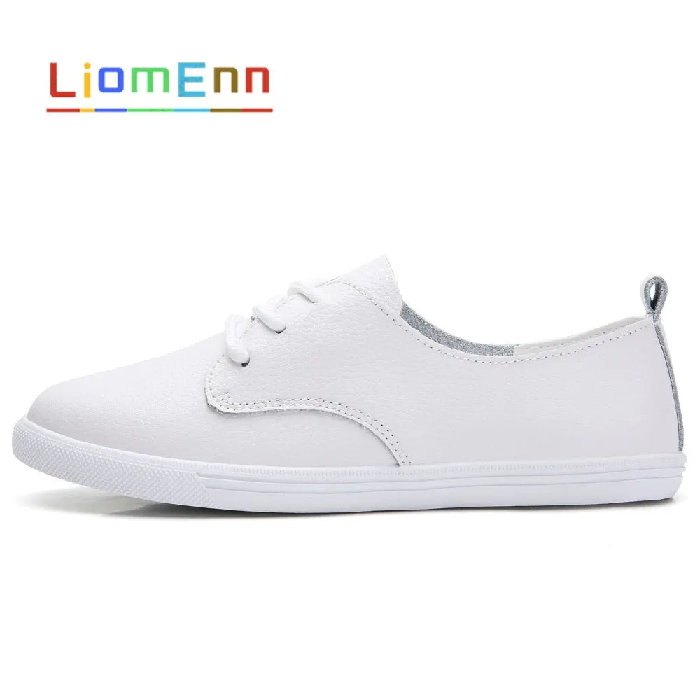 Women's white sneakers women White Flats Leather Sport Casual Shoes Women 2021 Spring Summer tennis shoes Female Ladies Loafers