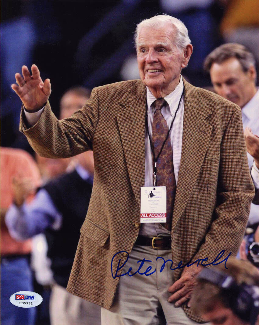 Coach Pete Newell SIGNED 8x10 Photo Poster painting Legendary Cal Berkeley PSA/DNA AUTOGRAPHED