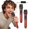 2.4G Wireless Microphone Rechargeable Live Streaming Microphone LED Display Professional Handheld Mic for Singing Karaoke Wedding DJ Party