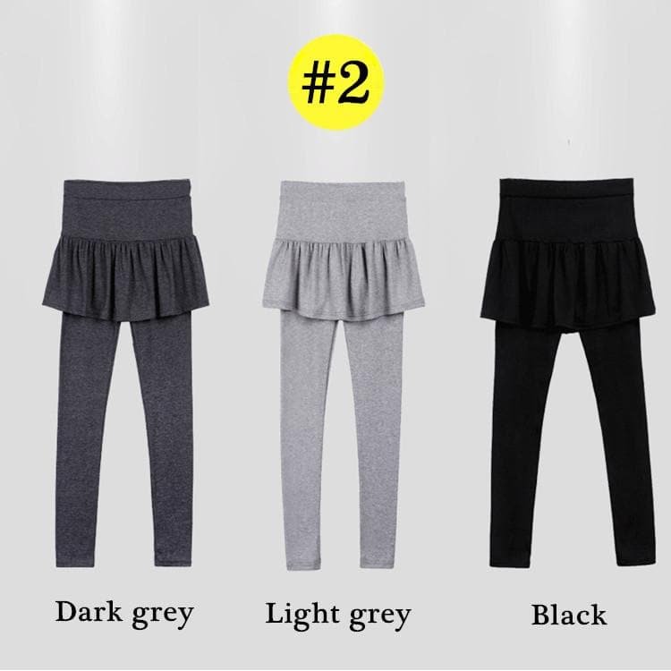 Light Grey/Dark Grey/Black Fleece Pants-Skirt SP14184